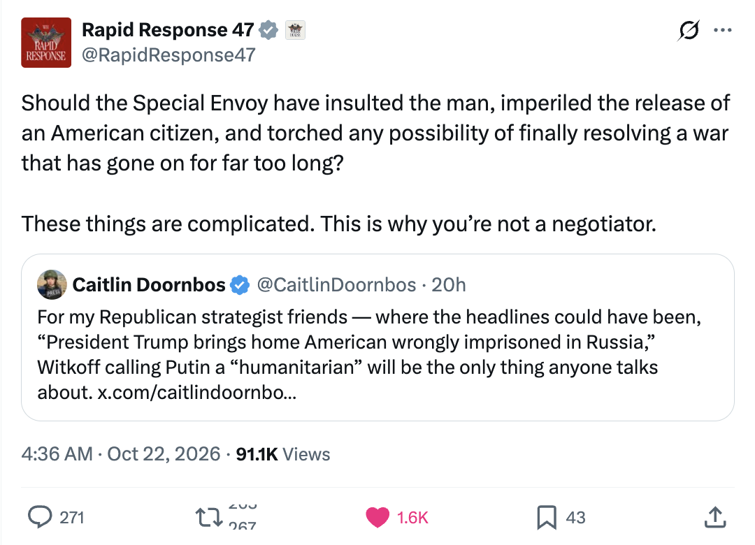 The White House tried to put me in my place. I was already in a bomb shelter.